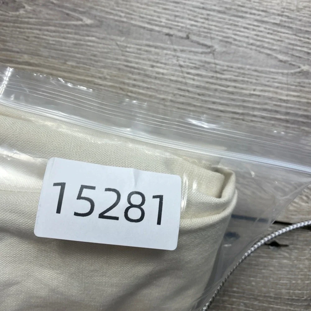 Haggar Comfort Luxe Pant Men 36x30 Cream Linen Blend Straight Fit Wide Leg Beach